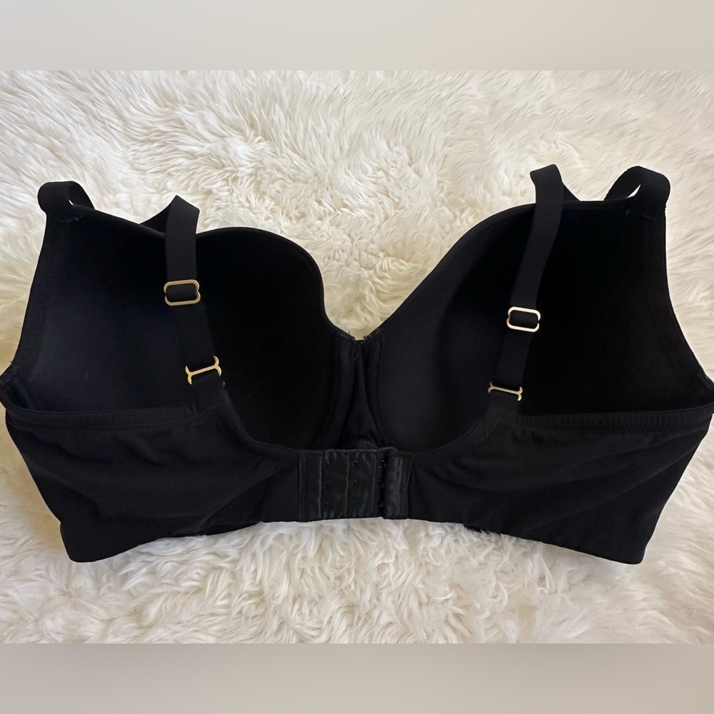 Natori Underwire T-Shirt Bra Woman’s Full Coverage support 36 G Black - Picture 4 of 8